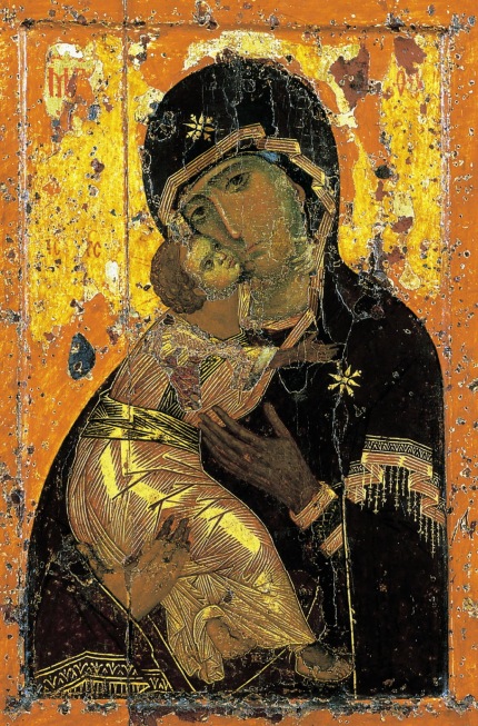 Theotokos of Vladimir-- About 1131 the Greek Patriarch of Constantinople sent the icon as a gift to Grand Duke Yury Dolgoruky of Kiev. (Wiki)